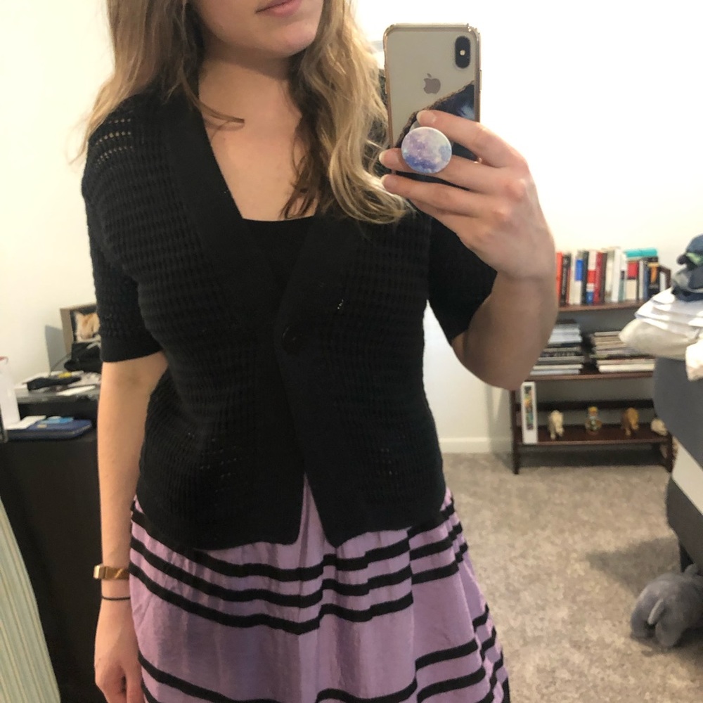 Short Sleeved Knitted Cardigan - Picture 5 of 6
